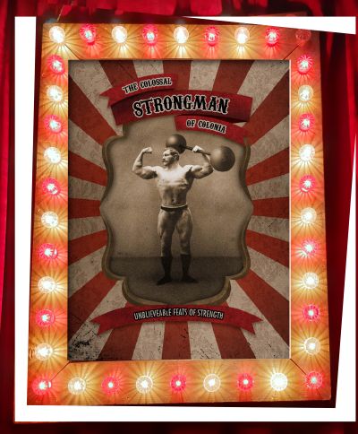 00360 A0 lichtlijst circus strongman